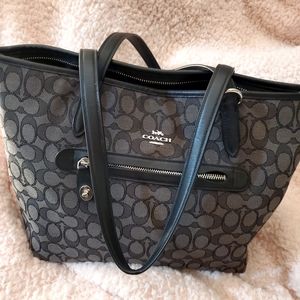 Coach Monogram Canvas- City Tote